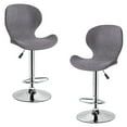 thumbnail image 1 of Jessar - Tabourets Pivotants Réglables en Hauteur de la Collection California, Lot de 2, Gris, 1 of 3