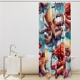 thumbnail image 2 of Octopus Waterproof Bathroom Curtain Set with Hooks - Printed Bathroom Curtains for Home Decoration, 2 of 5