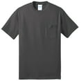 thumbnail image 3 of Port Company Tall 50/50 Cotton/Poly TShirt with Pocket (PC55PT) Charcoal, 2XLT, 3 of 5