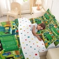 thumbnail image 4 of Castle Fairy Cartoon Garbage Truck Twin Bedding Sets 7-Piece for Teens, Playful Cat Party Bedding Comforter Set for Bedroom, Green Blue Orange, 4 of 7