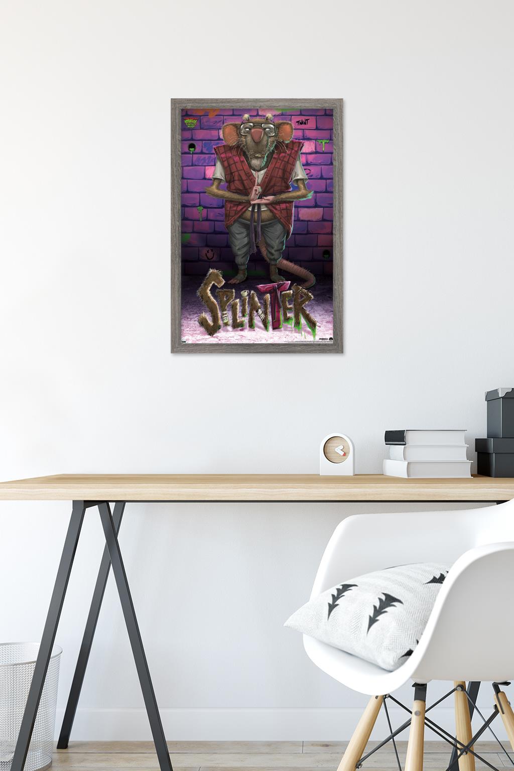 Teenage Mutant Ninja Turtles: Mutant Mayhem - Splinter Wall Poster, 14.725" x 22.375" Framed
