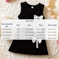 thumbnail image 3 of ITSAME Baby and Toddler Girls Dress, Cute Bow Round Neck Sleeveless Summer Fashion Casual A-Line Dress Black 12-18M, 3 of 7