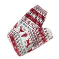 thumbnail image 5 of Women's Cuff Pajama Pants, Christmas Print Flannel Sleepwear, Elastic Waist Casual Lounge Pants, Soft Comfort Sleep Pants for Women,Vermilion,2XL, 5 of 6