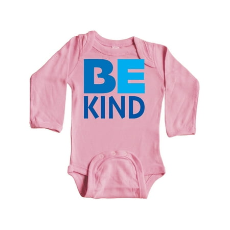 

Inktastic Be Kind Logo in Blue Gift Baby Boy or Baby Girl Long Sleeve Bodysuit