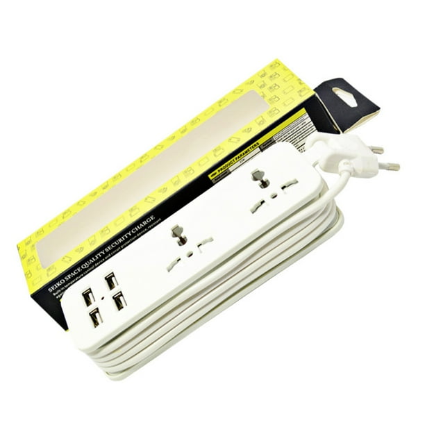 Inteprter Regleta con puertos USB Segura y versátil para múltiples dispositivos Regleta con ranura USB Electrónica miscelánea blanco B