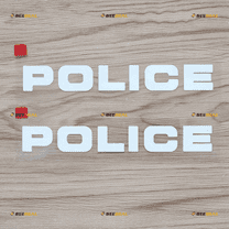 (2) 6" Police Decal Sticker Car Vinyl Windows die Cut no bkgrd White sda2