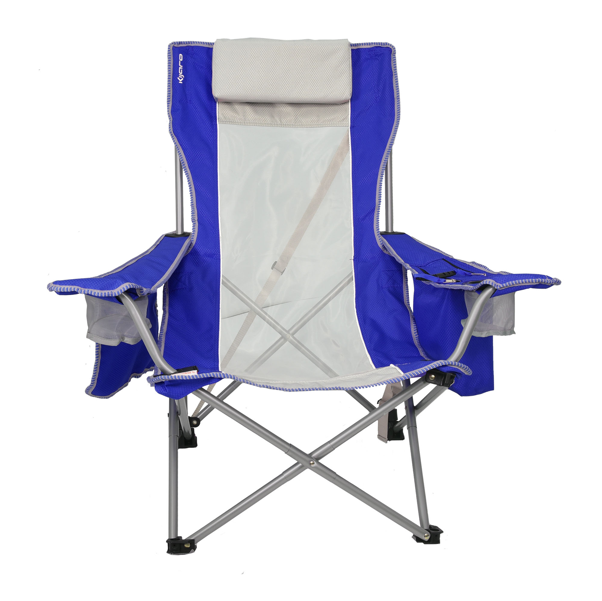 Kijaro Folding Polyester Beach Chair - Blue/Gray - image 2 of 8