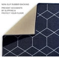 thumbnail image 4 of Custom Size Runner Rug Hexagon Trellis Design Navy Color 26 or 31 inch Wide Pick Your Length Non-Slip Rubber Backing Stair Runner, 4 of 5