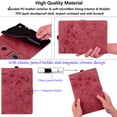 thumbnail image 5 of Allytechgroup Flip Case for Apple iPad (A16) 11th Gen 11" 2025/ iPad 10th Gen 10.9" 2022, Stylish Blossom PU Leather Auto Sleep Wake Protective Pencil Holder Shockproof Case for iPad 11/ iPad 10,Red, 5 of 8
