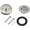 Brushed Nickel, variant on Trip Lever Tub Trim Kit Set with Trip Lever Overflow Face Plate, Trip Lever Bathtub Drain with Strainer, Overflow and Matching Screws (POLISHED BRASS)