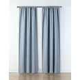 thumbnail image 2 of Ecologee Textured 100% Blackout Indoor Curtains 2 Pack Panel Set - 100% Recycled, Navy, 40" W x 84" L, 2 of 9