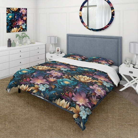 Designart "Marrakesh Fantasy V" Multicolor Paisley Bedding Covert Set - Bohemian & Eclectic Bed Set With 2 Shams