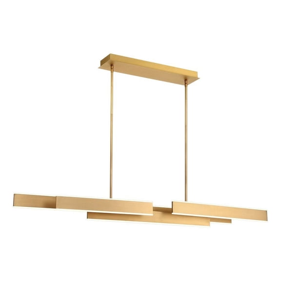 37065-027 Eurofase Lighting Cameno LInear Chandelier 1 Light-Satin Gold Finish
