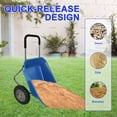 thumbnail image 4 of wheel barrow Two wheeled trolley for blue garden 15 inch pneumatic wheel WB189BL, 4 of 7