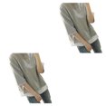 thumbnail image 1 of Minnieouse Camisetas falsas de piezas para mujer, camisetas informales de cuello de Color sólido de media manga, camisetas gris M 2piezas Minnieouse CBP014586, 1 of 5