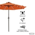 thumbnail image 4 of Boyel Living 9ft Patio Umbrella Outdoor Market 32 LED Solar Umbrella with Push Button Tilt and Crank, Orange, 4 of 9