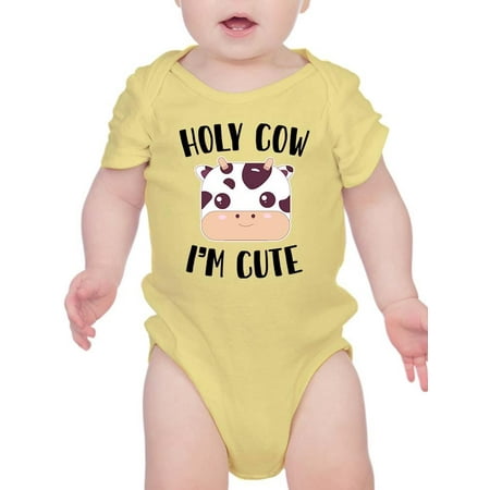 

Holy Cow I m Cute Bodysuit Infant -Smartprints Designs 18 Months