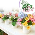 thumbnail image 4 of Flores artificiales decorativas Bewildely 10 piezas adorno Rosa, 4 of 6