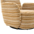 thumbnail image 3 of CKEASEAN Boucle 360° Swivel Barrel Accent Chair, Mid Century Modern Chair with Thick Cushion, Upholstered Square Chair for Living Room Bedroom Small Spaces, Fully Assembled, 3 of 26