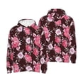 thumbnail image 6 of Bingfone Rose Flowers Men's Drawstring Hoodie Long Sleeve Pocket Sweatshirts-3X-Large, 6 of 6
