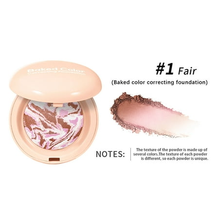HHBEAUTY Shading Powder, Makeup Base Foundation, Baking Powder Repair Powder Repair With Pearl, Light Buildable Light to Medium Coverage, Matte Natural Brighten Face Powder Makeup & Setting Powder
