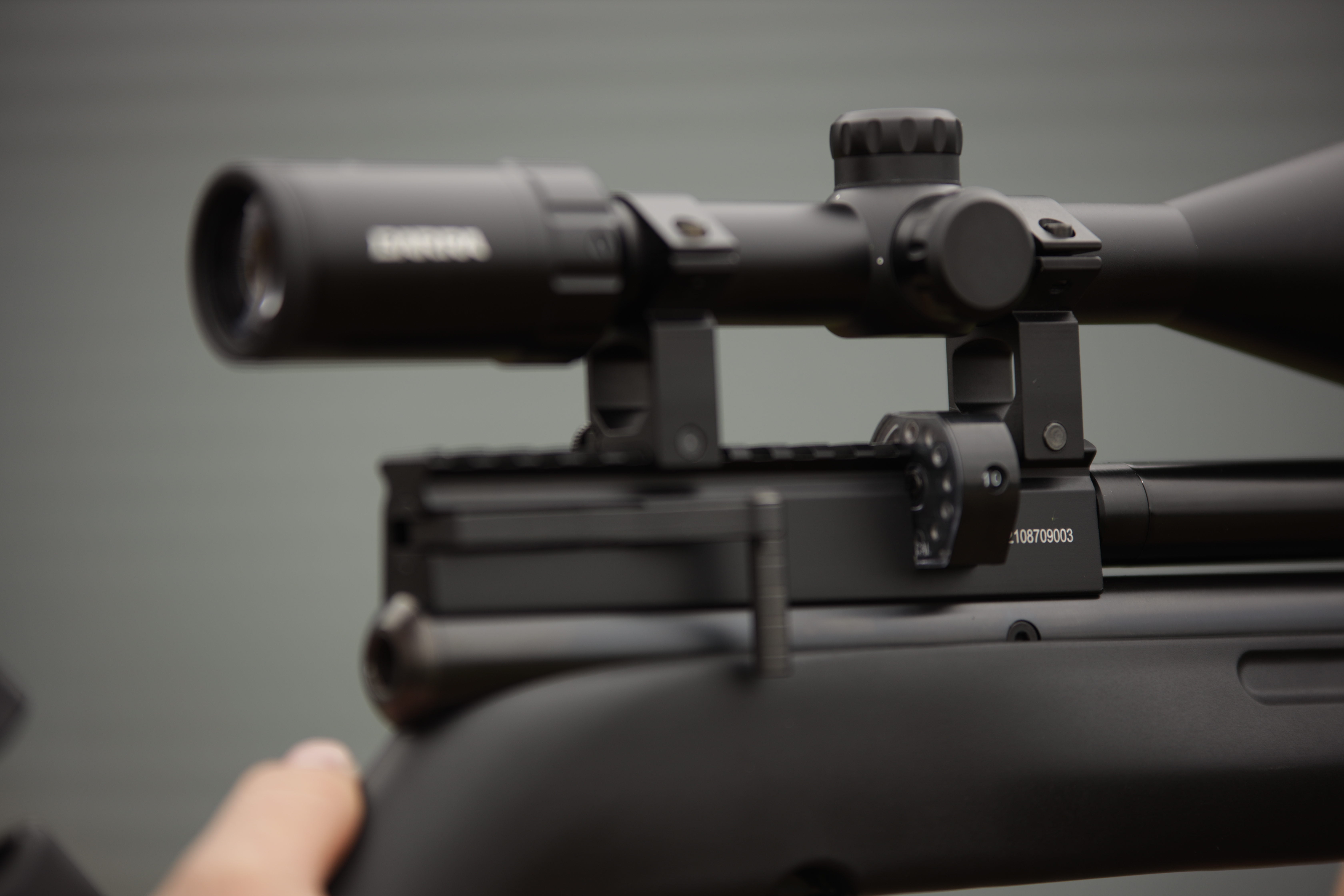 Barra Airguns 1100z .177 Precharged Pneumatic Pellet Air Rifle, Black