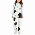 thumbnail image 6 of Generic Teen Girl Cow Overalls Adjustable Straps Wide Leg Casual Jumpsuit Onesie, 6 of 7