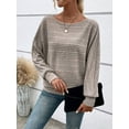 thumbnail image 6 of Women'S Soft Long Sleeve Blouses Crewneck Pullover Tops Business Casual Batwing Knitted Oversized Outfits 2025, 6 of 9