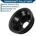 thumbnail image 3 of Polea del cigüeñal para Chevy Big Block 396 427 454 Polea de 3 ranuras LWP Long Water Pump Duradera de Hierro 1 Pc Negra, 3 of 6
