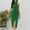 Green, variant on Jerdar Women's Fashion Sleeveless Stand Collar Slit Irregularity Gown Dresses M