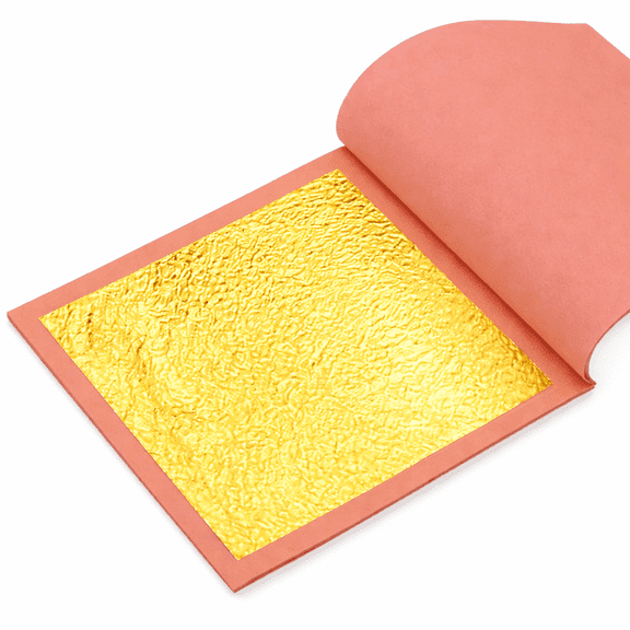 LumenGold Edible Gold Leaf 24 Karat 25 Sheets 8x8 cm