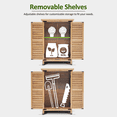 thumbnail image 4 of Mcombo Small Outdoor Wood Storage Cabinet, Outside Tools Cabinet (24.6" x 18.3" x 38.2" ) 0985CR, 4 of 8
