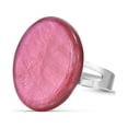 thumbnail image 5 of Cute and Vibrant Ocean Inspired Colorful Pink Capiz Shell Circle Ring, 5 of 5