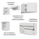 thumbnail image 4 of Cocina Integral 240cm Blanco Glamy MADESA, 4 of 9