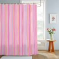 thumbnail image 4 of Shower Curtains for Bathroom, Pink Orange Blue Stripe Waterproof Fabric Shower Curtain, Modern Abstract Art Striped Farmhouse Decorative Bathroom Curtain for Bathtub, 36"x72", No Hooks Included, 4 of 9