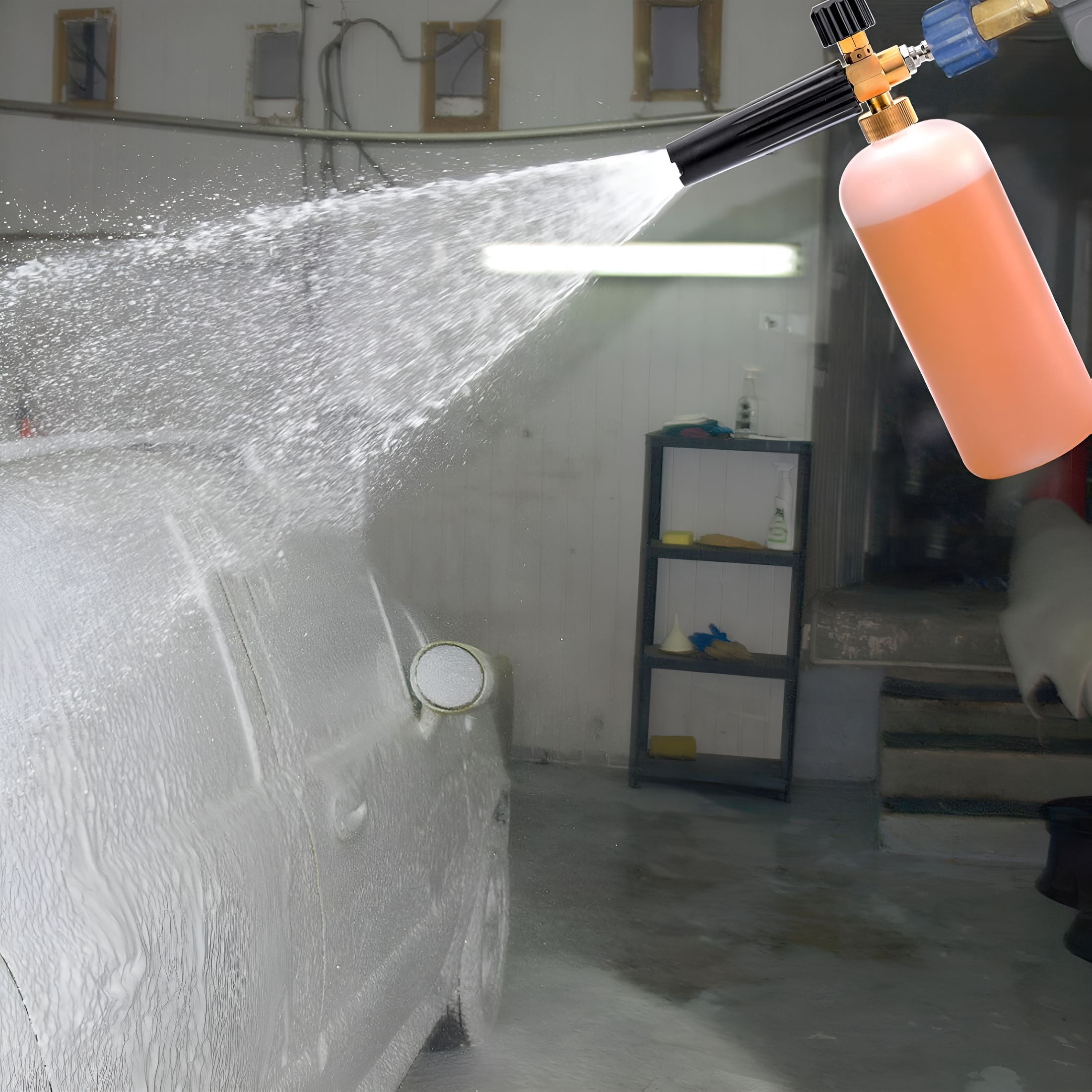ACDANC Foam Cannon, Car Wash Pressure Washer Jet Wash 1/4" Quick Connector Adjustable Snow Foam Lance Foam Blaster, 1 Liter