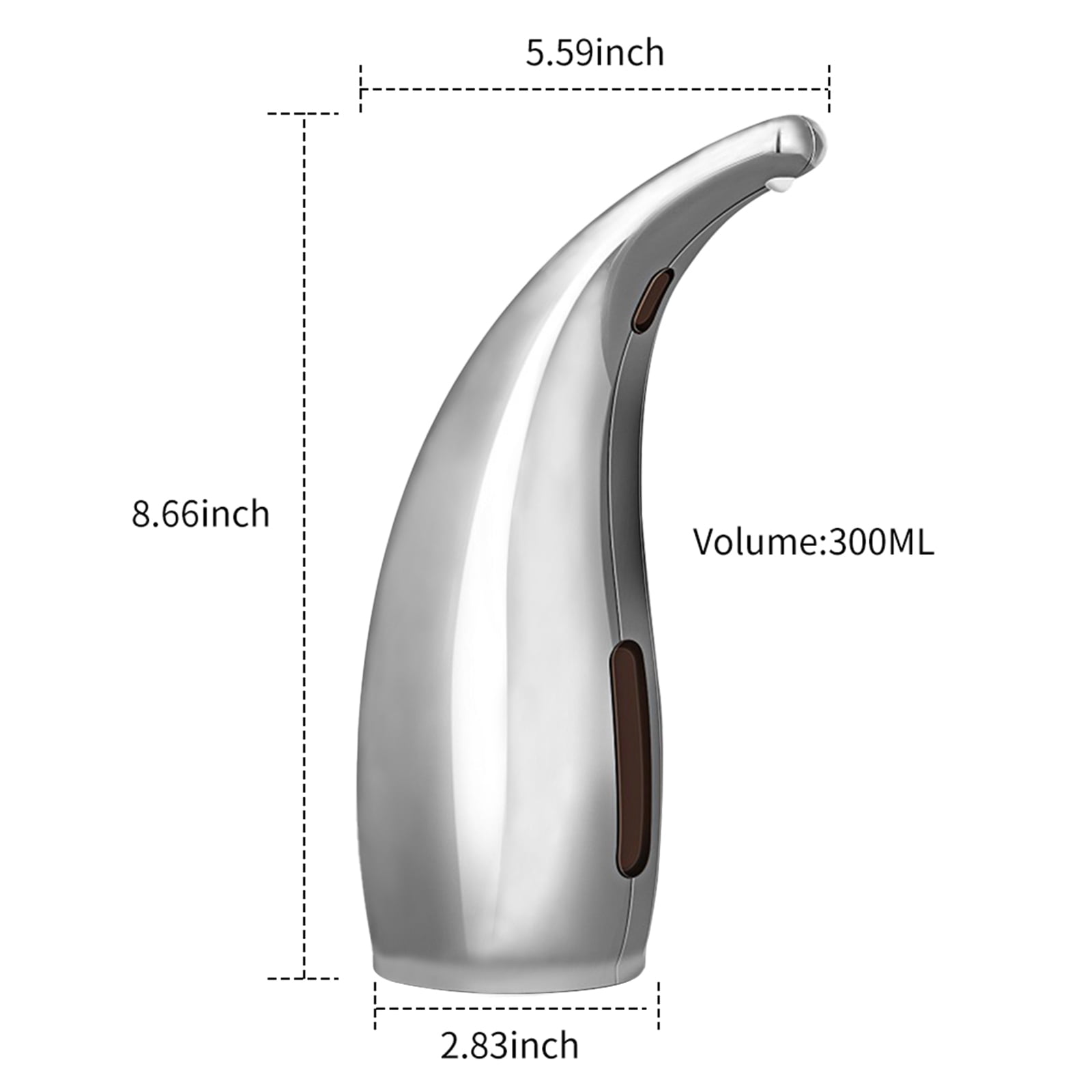 300mL Automatic Soap Dispenser Infrared Hand-free Touchless Soap Dispenser Dish Liquid Lotion Shampoo Chamber Auto Dispenser for Bathroom Kitchen