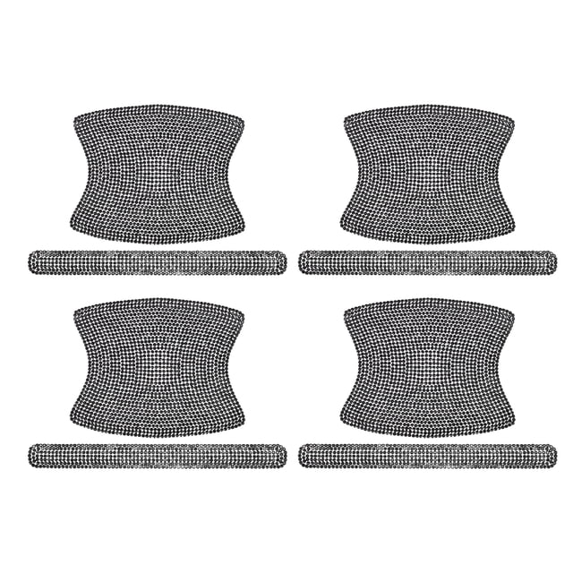 1 Set Faux Crystal Door Handle Stickers Bling Accessories Rhinestone Door Handle Protector Decals for Car Silver Tone