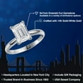 thumbnail image 2 of Gem Stone King 3.00 Ct IGI Certified Lab Grown Diamond Solitaire Engagement Ring for Women in 14K White Gold Ring | E-F Color | VS1-VS2 Clarity | Size 5, 2 of 7