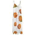 thumbnail image 4 of Autumn Harvest Maple Leaves Thanksgiving Sleeveless Dress Woman Fashion Long Dresses Women's Summer Suit Dress Summer 2025 Women, 4 of 7