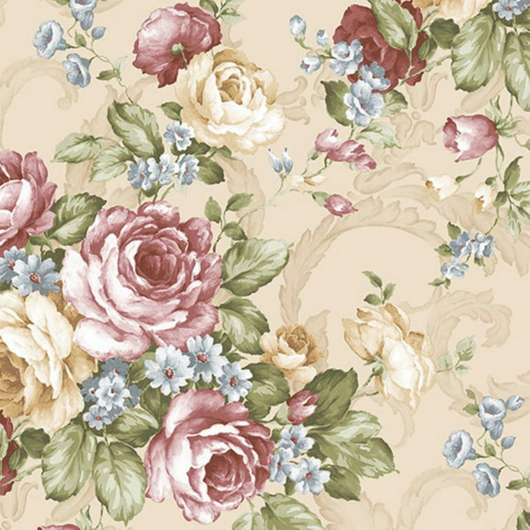 Manhattan Comfort Mansfield Grand Floral Wallpaper