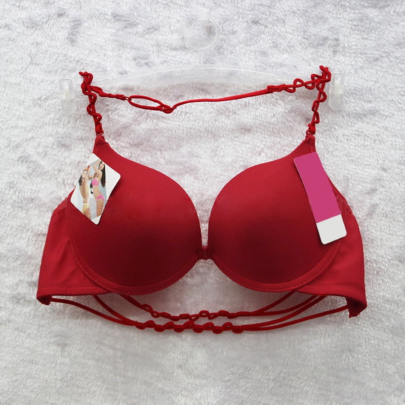 Fashion Women Bra HalterNeck Front Closure Smooth Surface Push Up