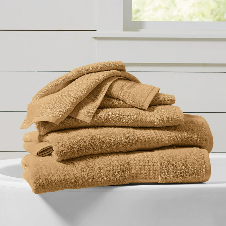 Calvin Klein Melange Solid Set of 6 Terry Towels - 2 Bath 2 Hand & 2 Wash,  100% Cotton 500 GSM (Plum)
