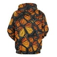 thumbnail image 3 of Monarch Butterfly Pattern 3D Print Hoodie Men Women Autumn Thin Pullover Sweatshirt Vintage Streetwear Tops, 3 of 6
