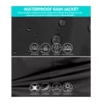 thumbnail image 6 of Women's Waterproof Breathable Hiking Travel Rain Jacket Lightweight Hooded Windbreaker Rain Shell Coat Black XS, 6 of 7