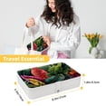 thumbnail image 5 of Plant Travel Organizer Decorative Box Earring Holder PU Leather with Removable Compartment Portable Display Case, 5 of 6