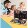 thumbnail image 6 of RUseeN 162 PCS Art Supplies, Drawing Art Kit for Kids Adults Art Set, Markers, Oil Pastels, Crayons, Colored Pencils, Watercolor Pens Gift for Girls Boys Artist, Wooden Case, 6 of 7