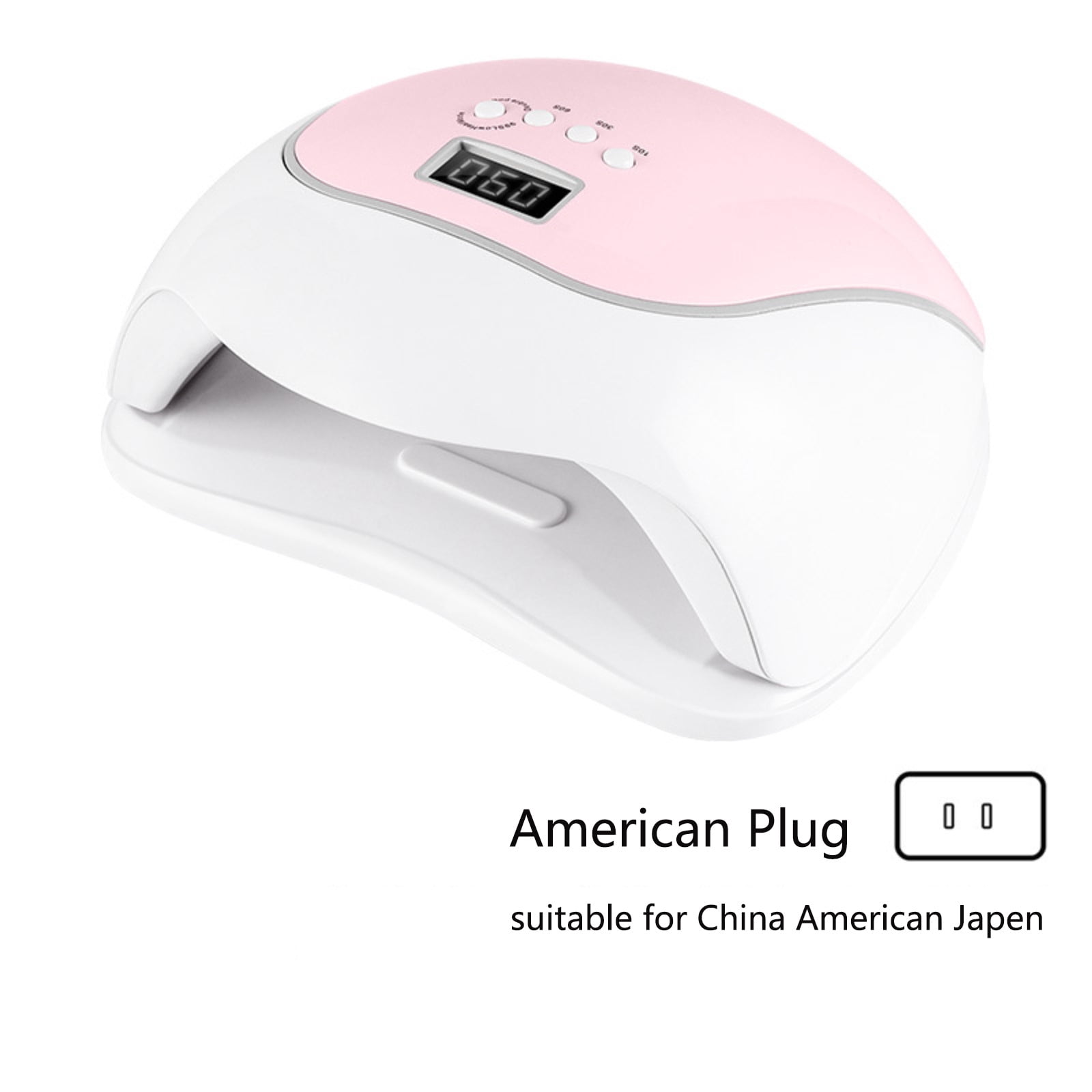 120W Led Uv Nail Lamp, Pink, Us Plug - 120W Uv Led Nail Lamp with 4 Timer Settings (10S/30S/60S/99S), Nail Lamp Easter Mother'S Day Armor Plate