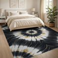 thumbnail image 3 of ODIKA 8'x10' Washable Area Rug Marbled Abstract Swirling Contemporary Smalltan for Dining Room, Large Office, Lounge, Non-Slip Chair-Friendly Mat, 3 of 7