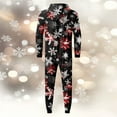 thumbnail image 5 of Hwmodou Matching Christmas Pajamas For Family Cozy Homewear Snowflake Print Hooded Loungewear8 Jammies For Women Men Couples Adult Kids, 5 of 7
